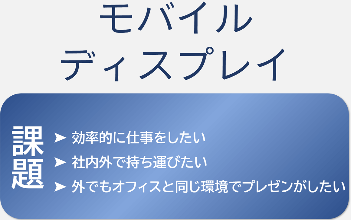 モバイルディスプレイ：課題