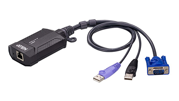 PCやサーバーへ簡単にリモートアクセス　手のひらサイズのIP-KVM